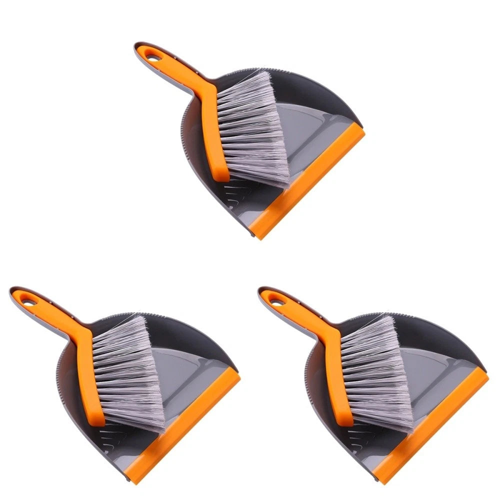 3 Count Mini Broom Set Dust Pan and Brush Sets Desk Small Dustpan