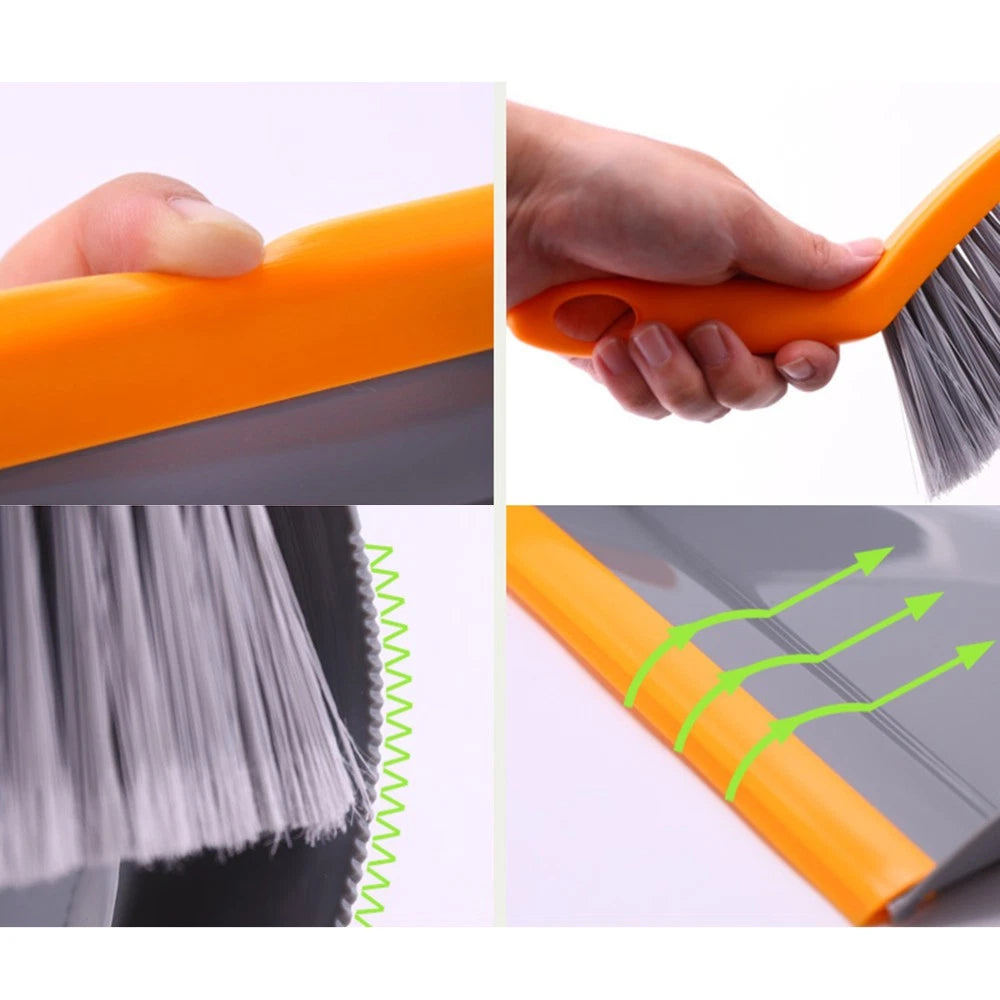 3 PCS Mini Broom Set Dust Pan and Brush Sets Desktop Small Dustpan