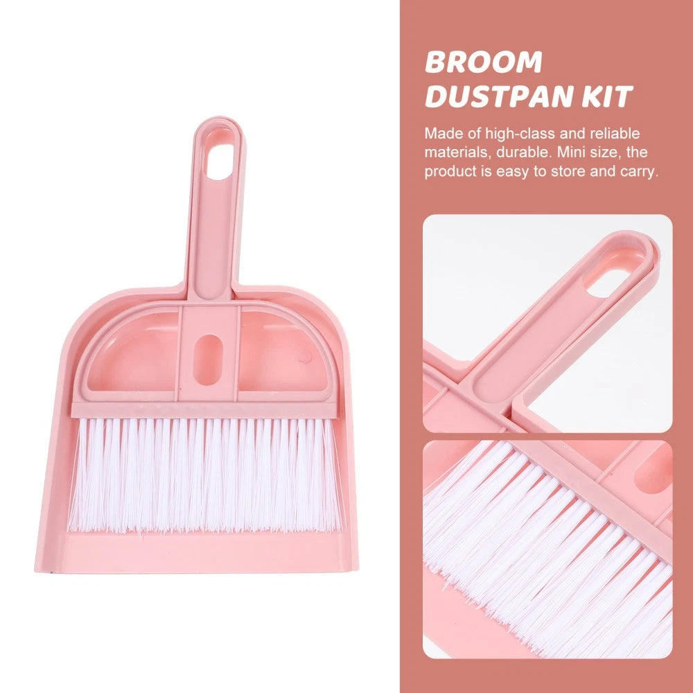 6 Sets Cleaning Artifact Miniature Brush and Dustpan Bulk Broom Tiny