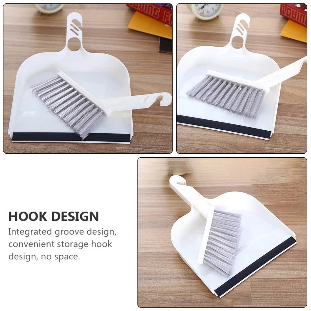 2 Sets Kitchen Cleaning Child Dust Supplies Table Dustpan and Brush