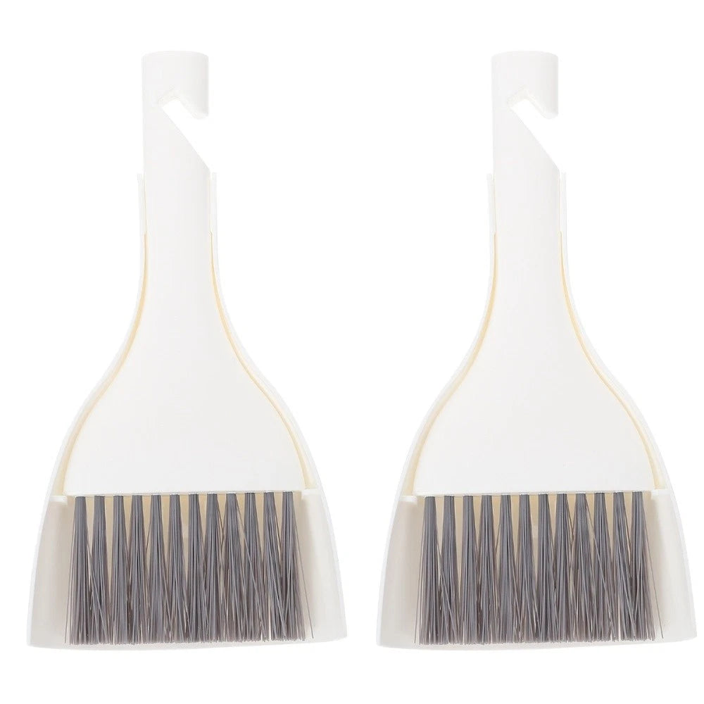 2 Sets Mini Dustpan Broom Desktop Cleaner Small Table Cleaning Kit Hand
