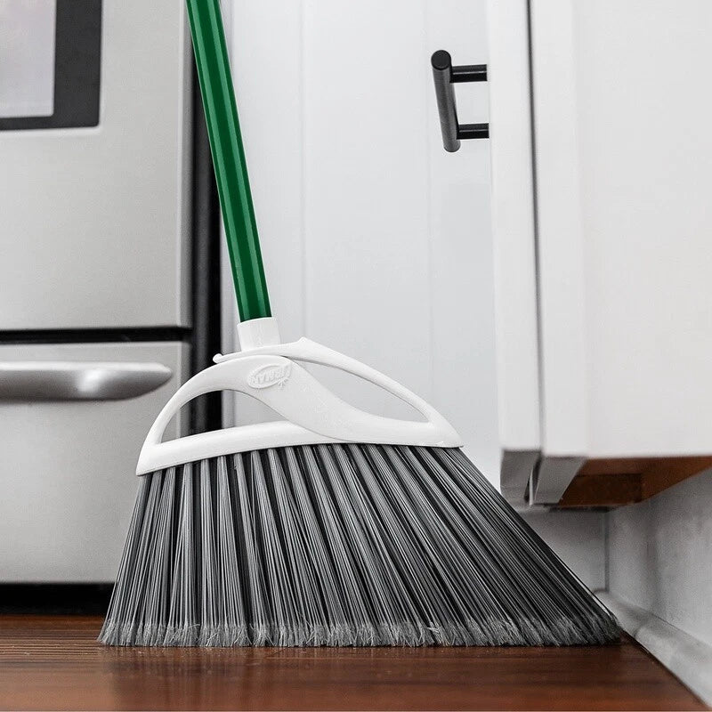 Angle Broom & Dust Pan Set Heavy Duty Cleaning Tools Indoor & Outdoor Use Green