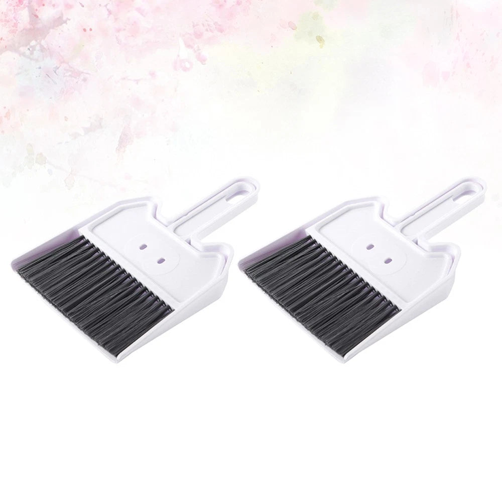 2 Sets Keyboard Cleaning Brush Child Broom Dust Remover Small and Dustpan