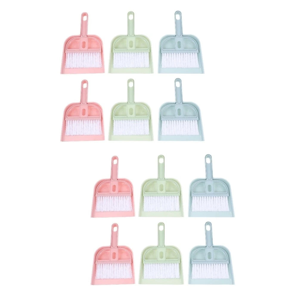 6 Sets Cleaning Artifact Miniature Broom and Dustpan Tiny Desktop