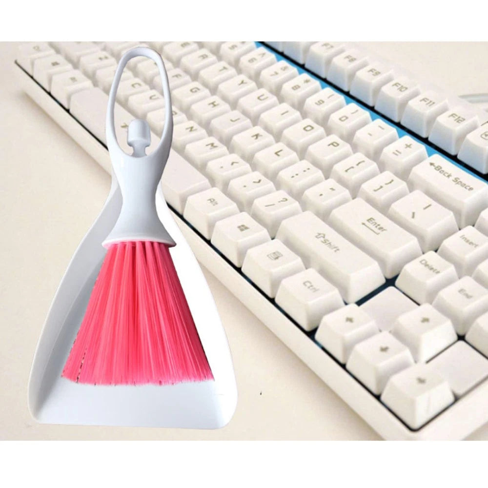 2 Sets Desktop Broom Table Dustpan Brush Small Cleaning Utensils