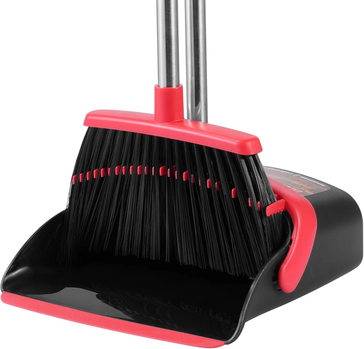 Adjustable 54-in Broom & Dustpan Set with Teeth for Hair Cleaning