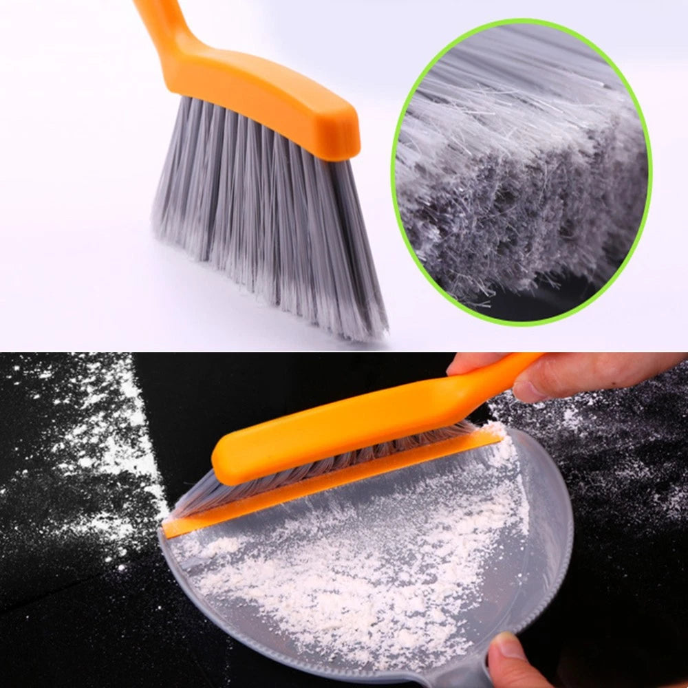 2 Count Mini Broom Set Dust Pan and Brush Sets Brushes Hand Dustpan