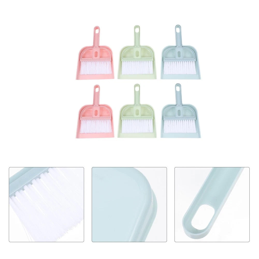 6 Sets Cleaning Artifact Set Small Broom And Dustpan Mini Broom-