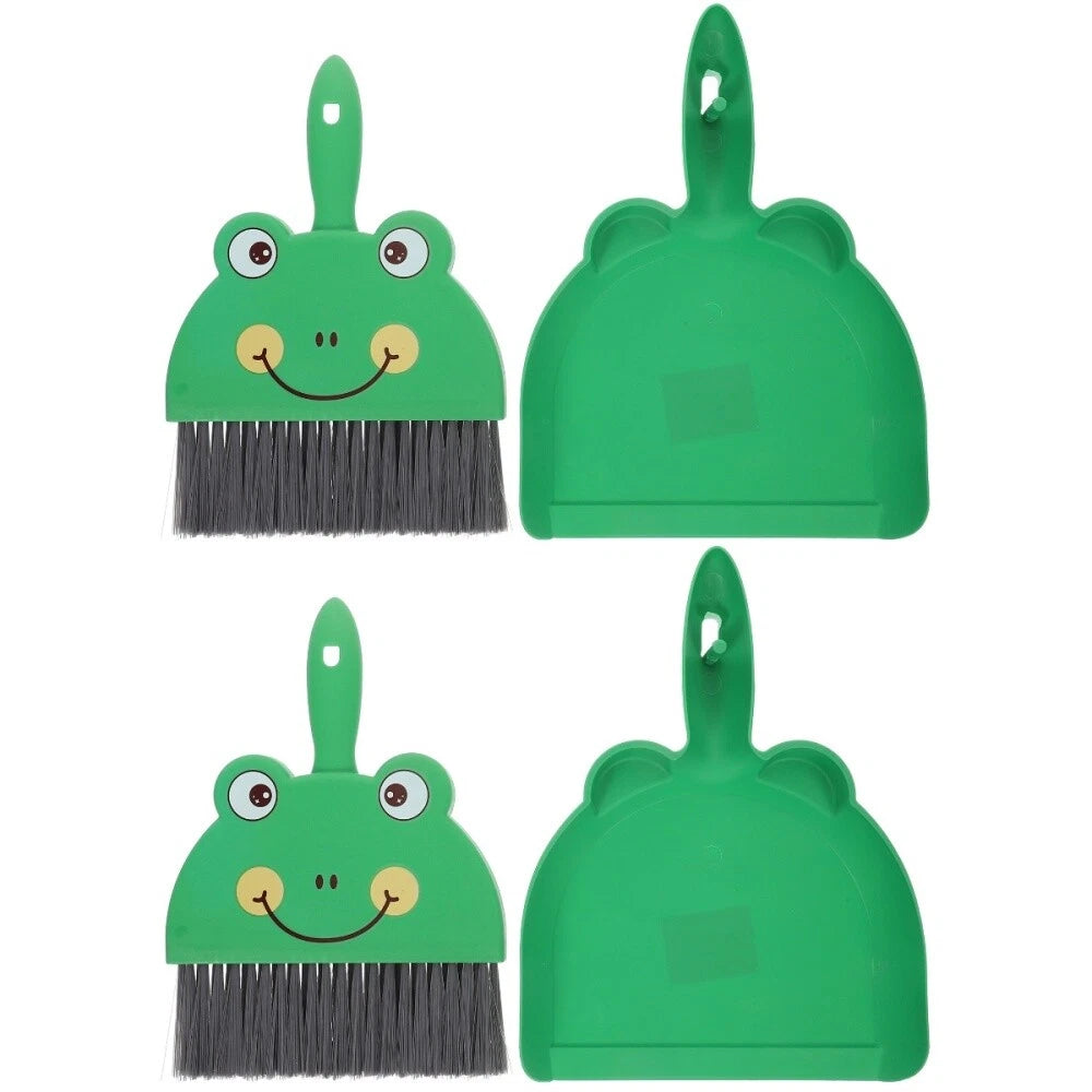 2 Sets Desktop Cleaning Brush Portable Mini Broom Dustpan And Small