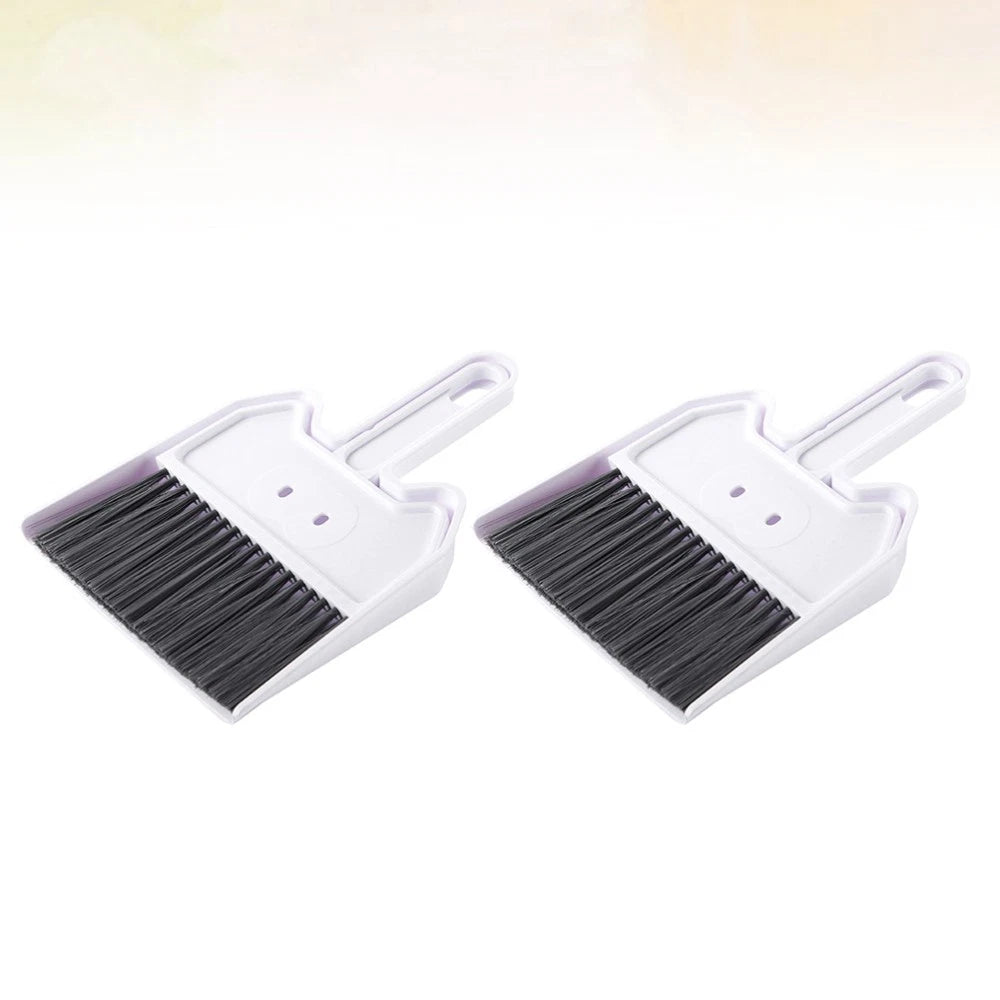 2 Sets Keyboard Cleaning Brush Child Desktop Dust Removal Broom and Dustpan