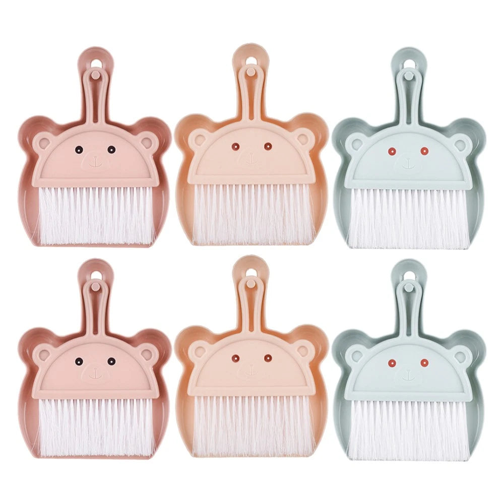 6 Sets Desktop Cleaning Broom Mini Dustpan and Brush Table Keyboard Cleaner