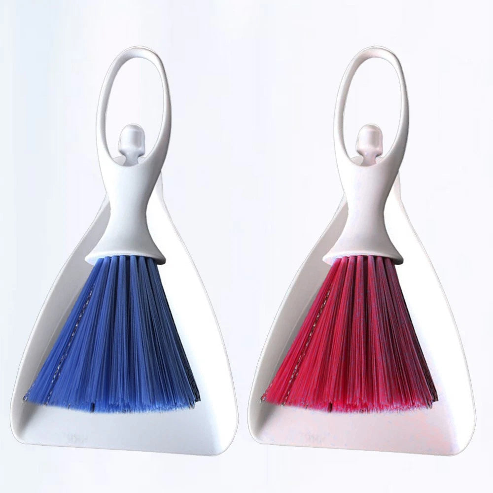 2 Sets Desktop Broom Counter Dustpan Brush Table Household Supplies Cleaner