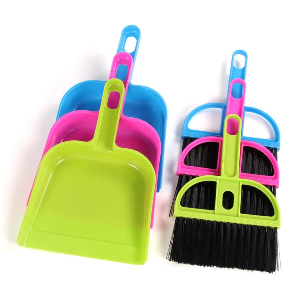 6 Sets Keyboard Cleaner Kit Mini Broom with Dust Pan Small Cleaning Brush