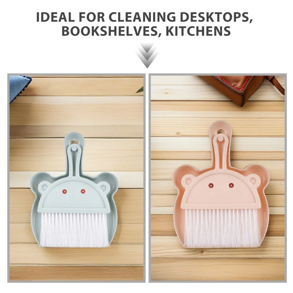 6 Sets Desktop Cleaning Broom Mini Dustpan and Brush Table Keyboard Cleaner