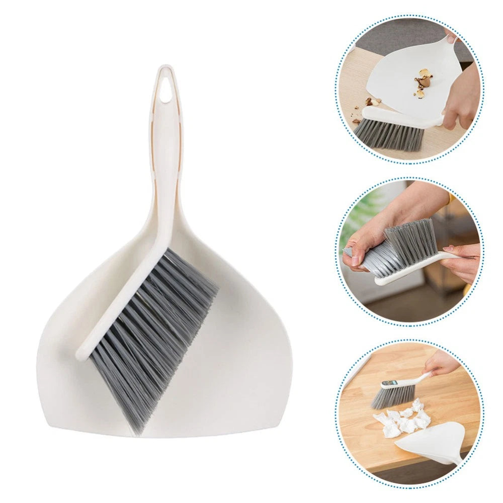 2 Sets Desktop Cleaning Kit Broom Dustpan Combination Accessories