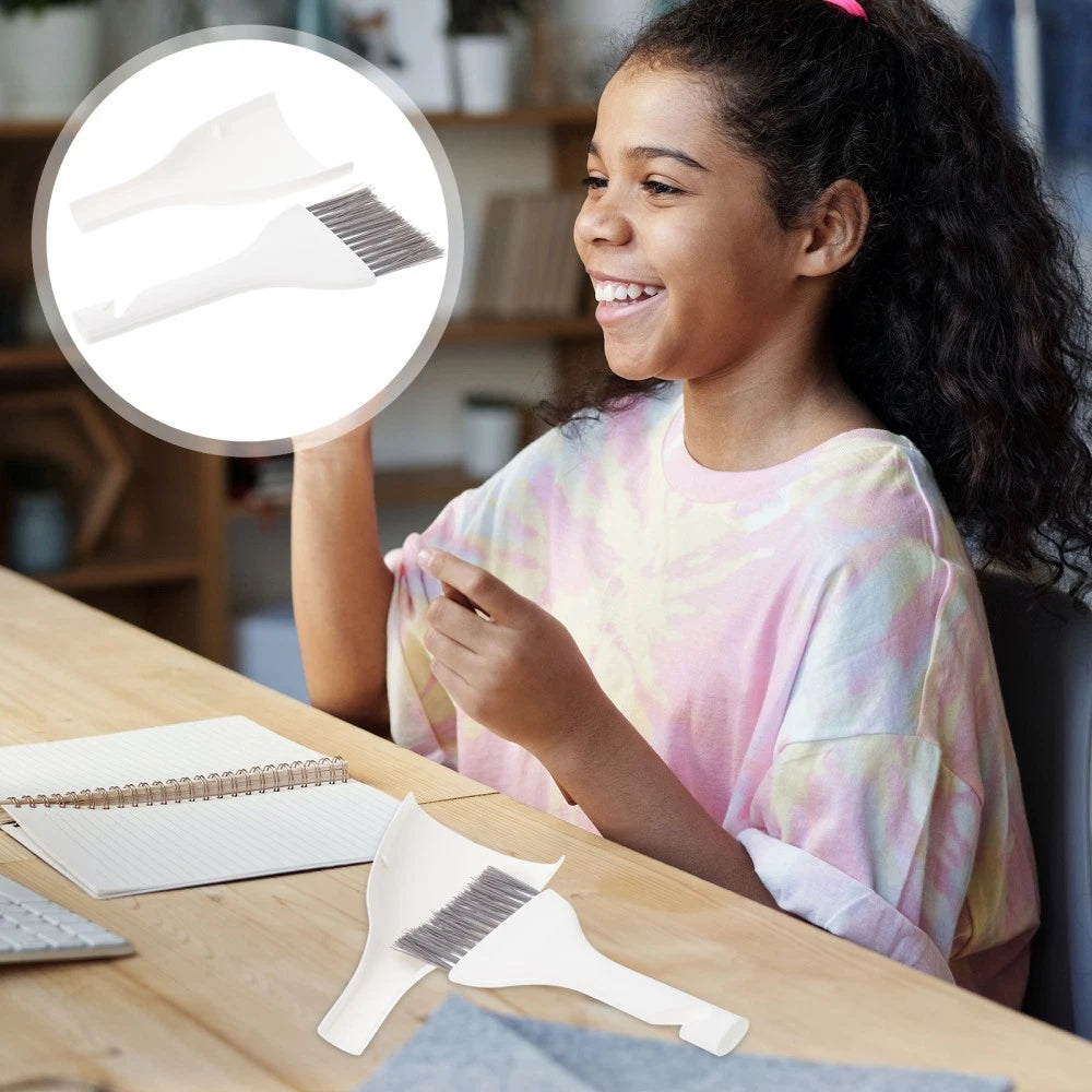 2 Sets Mini Dustpan Broom Desktop Cleaner Small Table Cleaning Kit Hand