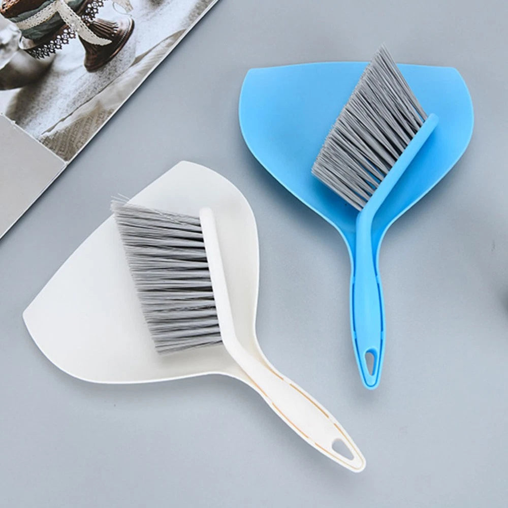 2 Sets Desktop Cleaning Kit Broom Dustpan Combination Accessories