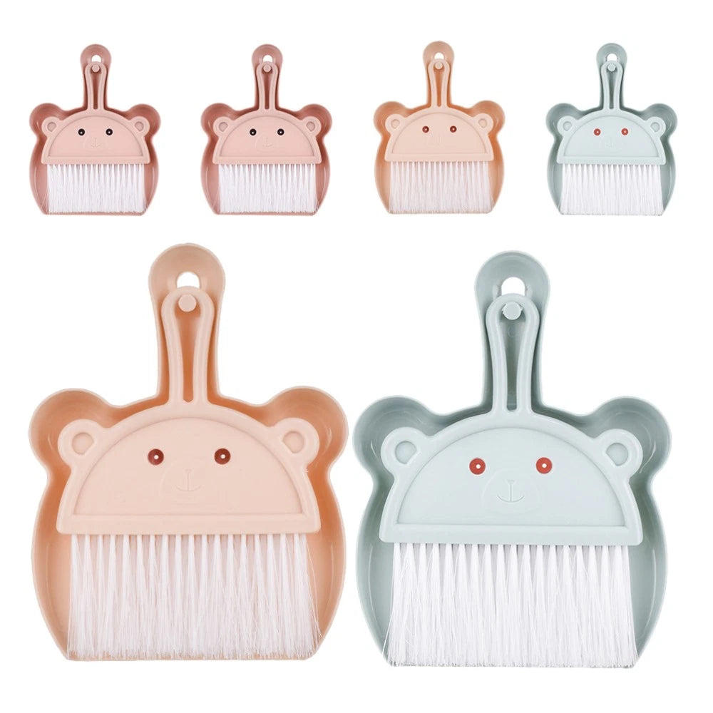 6 Sets Desktop Cleaning Broom Mini Dustpan and Brush Table Keyboard Cleaner