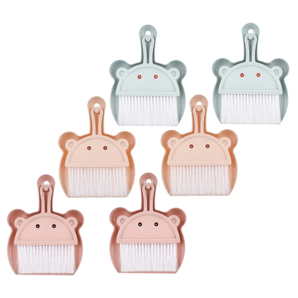 6 Sets Desktop Cleaning Broom Mini Dustpan and Brush Table Keyboard Cleaner