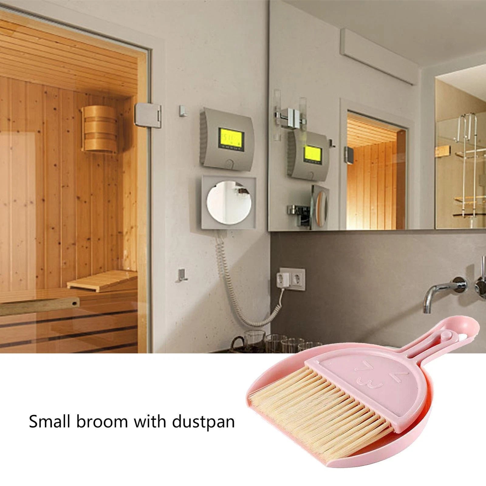 1Set Mini Hand Cleaning Broom And Dustpan Set Small Dust Pans With Brush