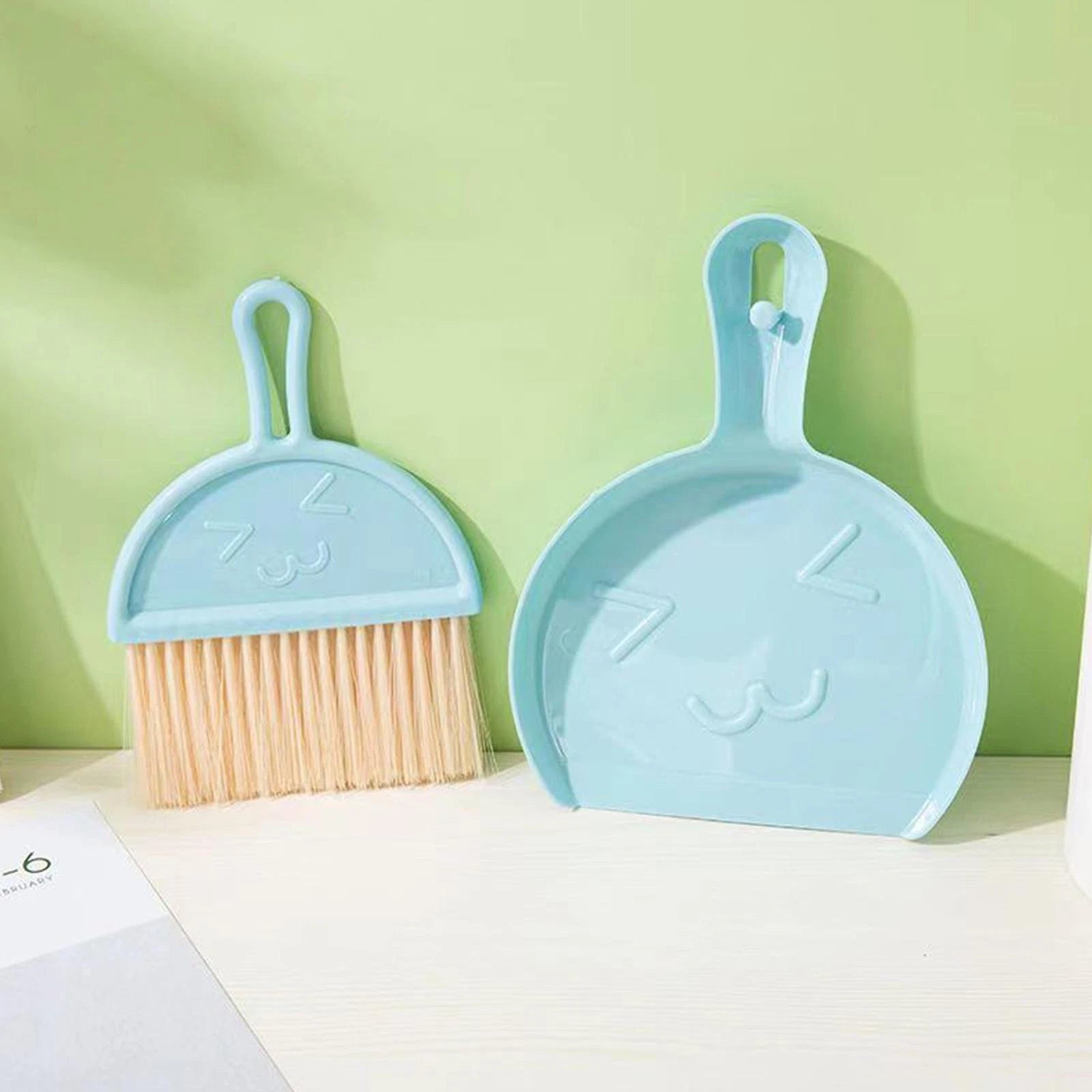 1Set Mini Hand Cleaning Broom And Dustpan Set Small Dust Pans With Brush