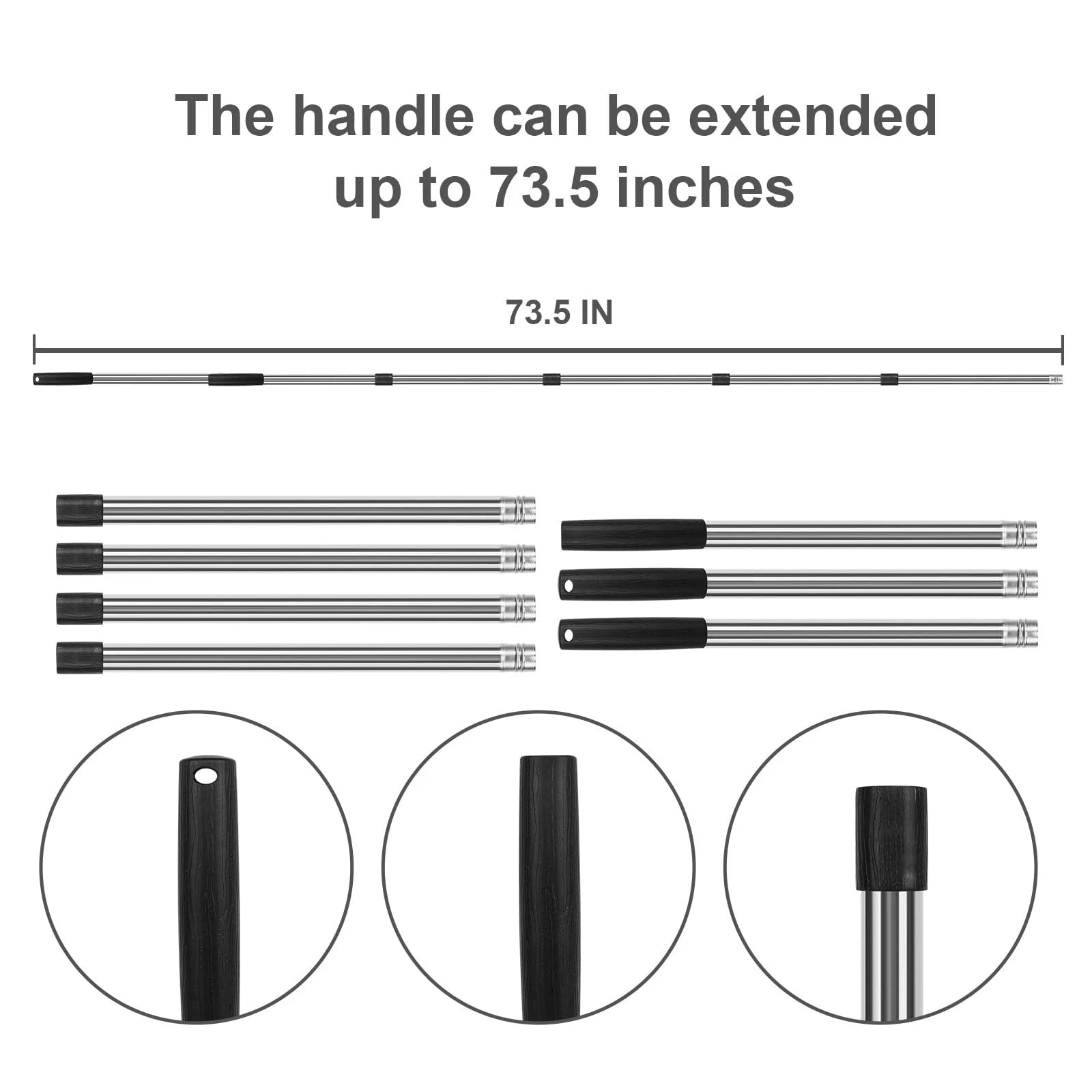 Broom and Dustpan Set 55" Long Handle Large Combo for Kitchen Lobby Office Indoo