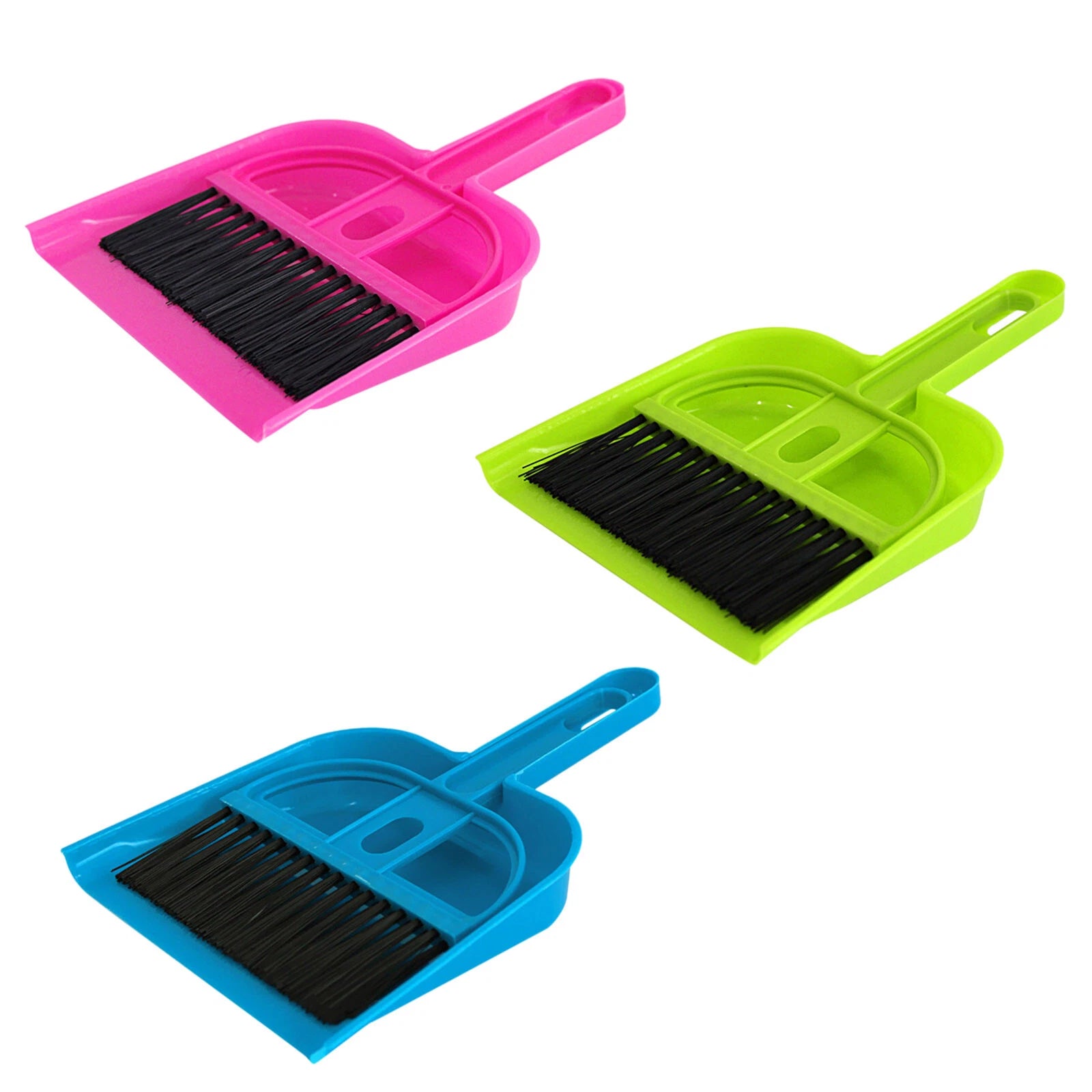 3 Pack Mini Hand Broom and Dustpan Set Cleaning Tools for Desk Car Pet Cage