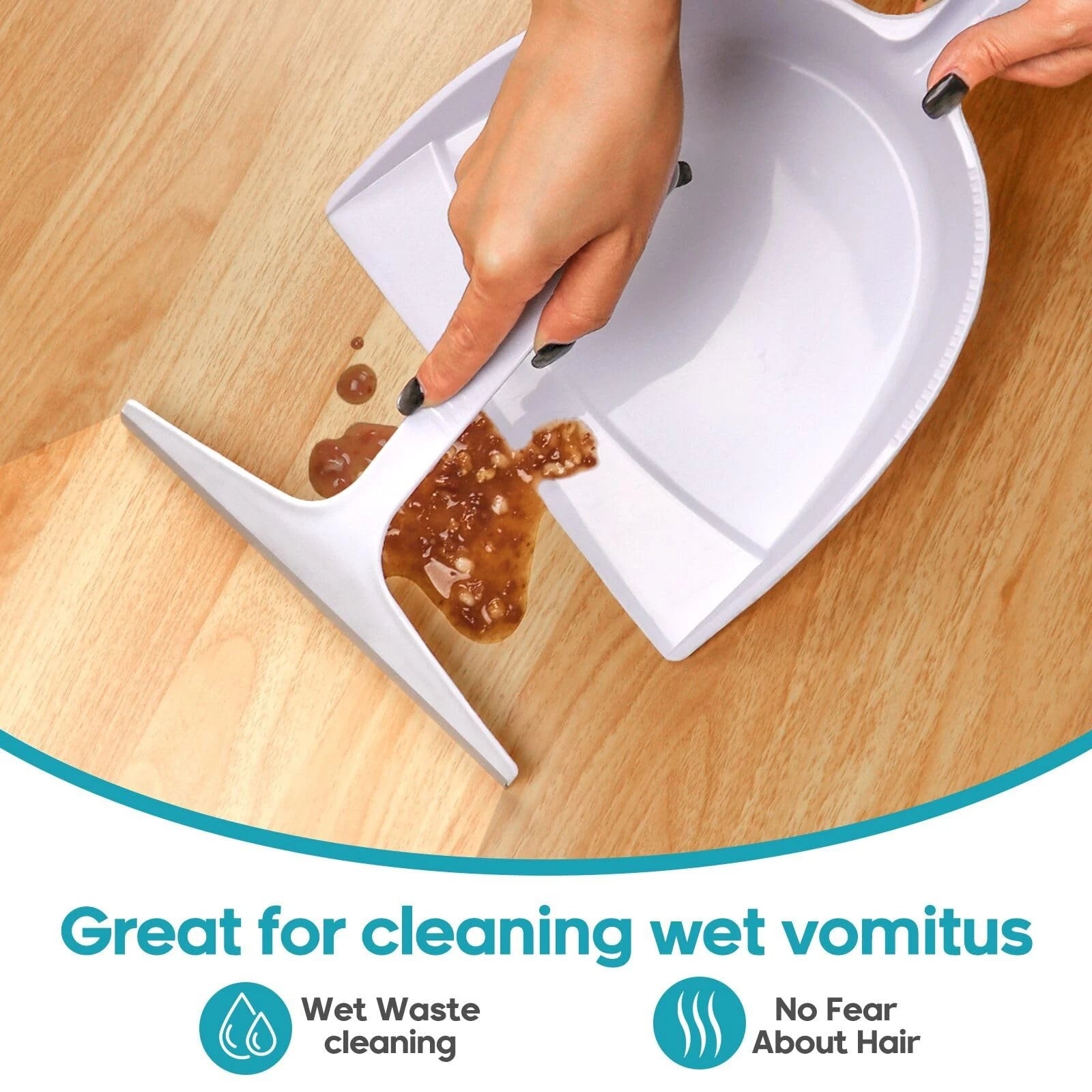 and Brush Set for pet, Handheld Broom Dustpan Cleaning Cat Litter, Car, Small