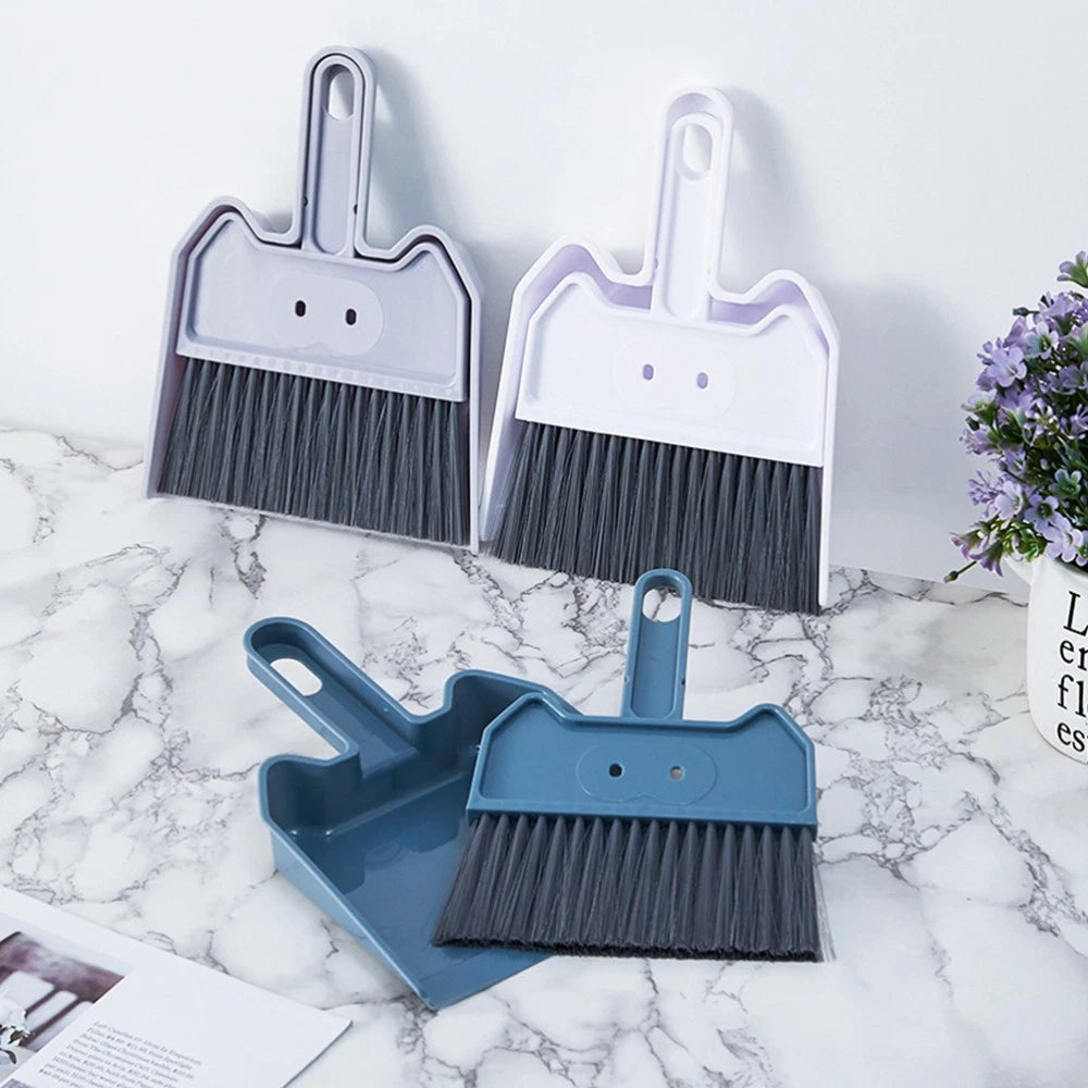 2 Sets Keyboard Cleaning Brush Child Desktop Dust Removal Broom and Dustpan