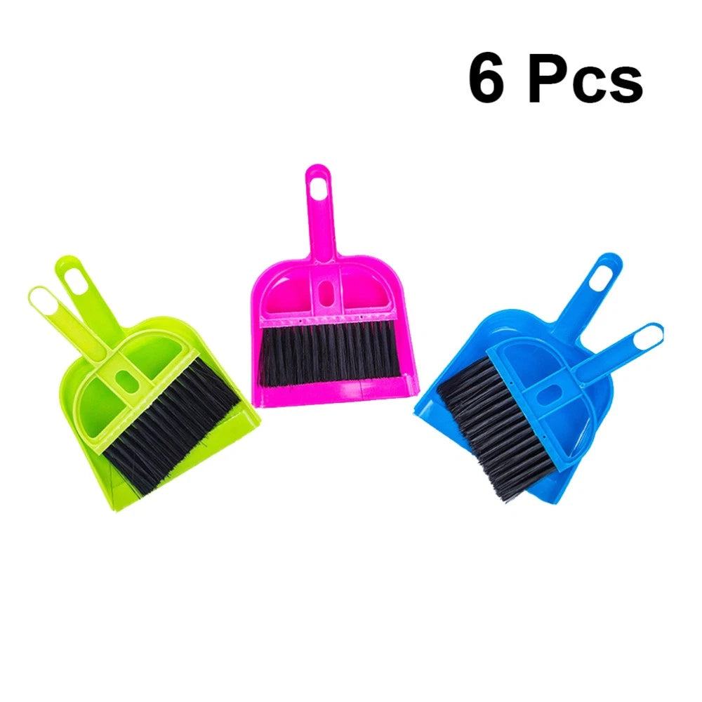 6 Sets Keyboard Cleaner Kit Mini Broom with Dust Pan Small Cleaning Brush