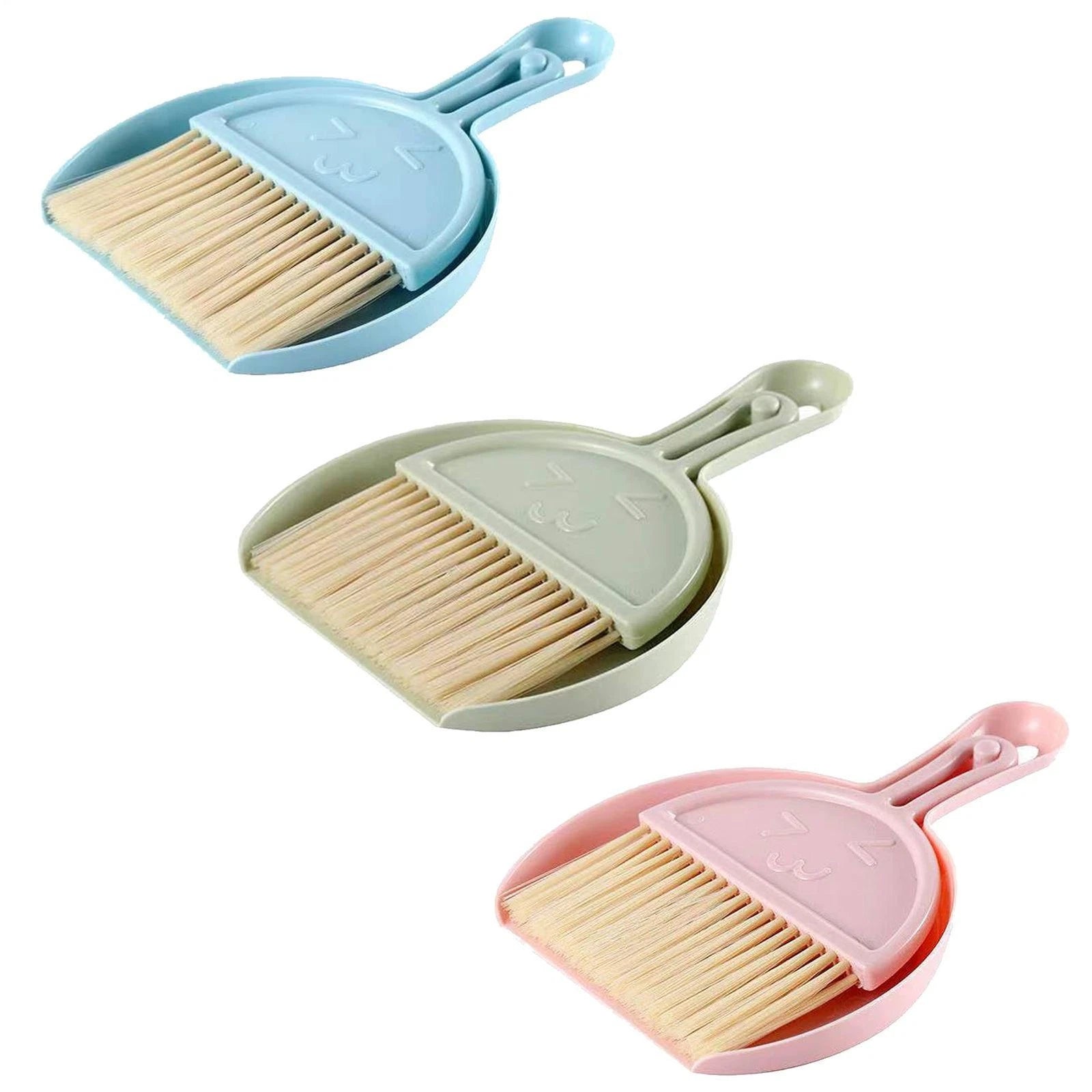 1Set Mini Hand Cleaning Broom And Dustpan Set Small Dust Pans With Brush