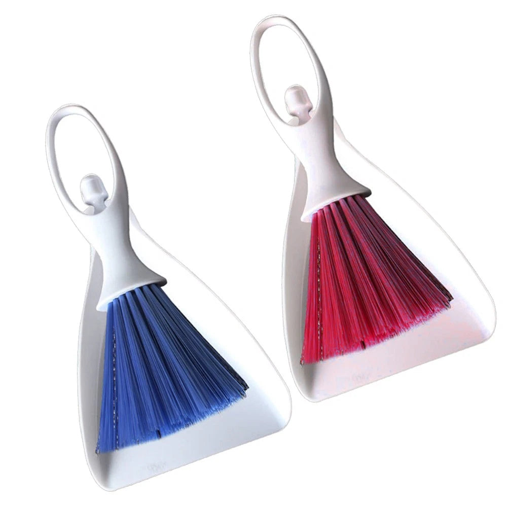 2 Sets Desktop Broom Table Dustpan Brush Small Cleaning Utensils