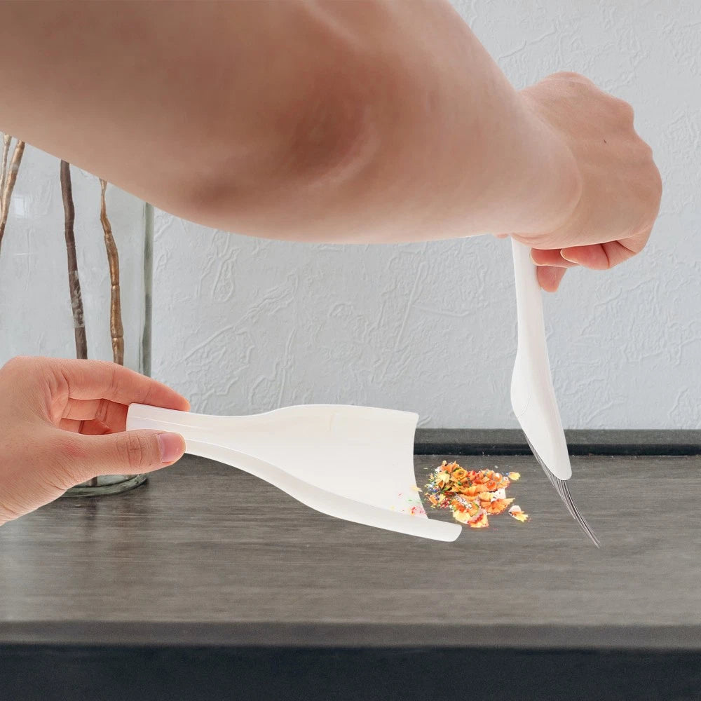 2 Sets Mini Dustpan Broom Desktop Small Cleaner Cleaning Brush for
