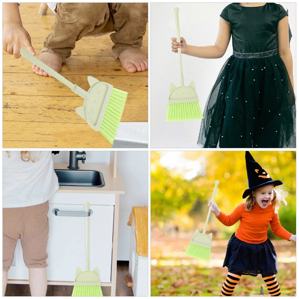 2 Pcs Children's Broom Set Toddler Baby Cleaning Toys Dustpan and Brush