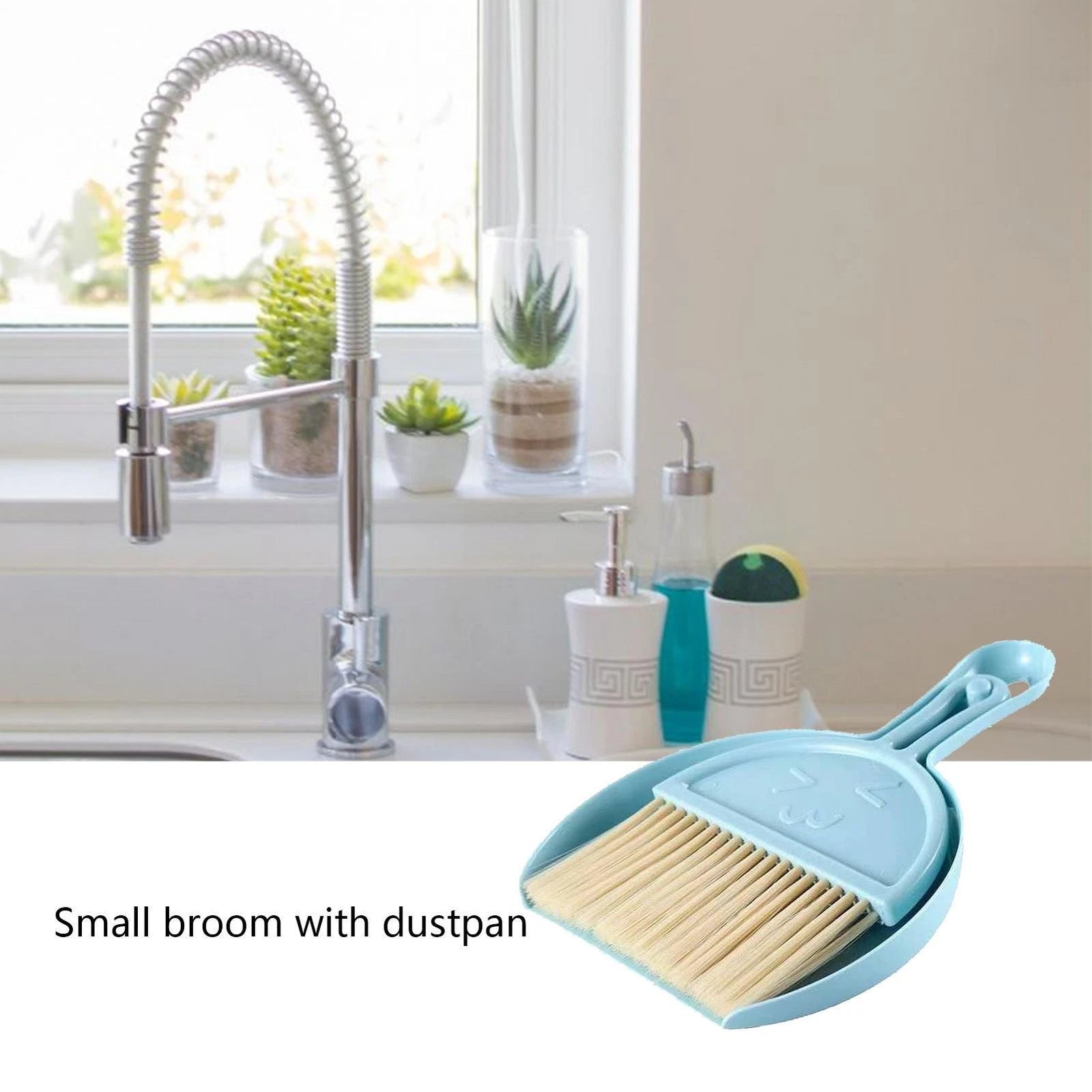 1Set Mini Hand Cleaning Broom And Dustpan Set Small Dust Pans With Brush