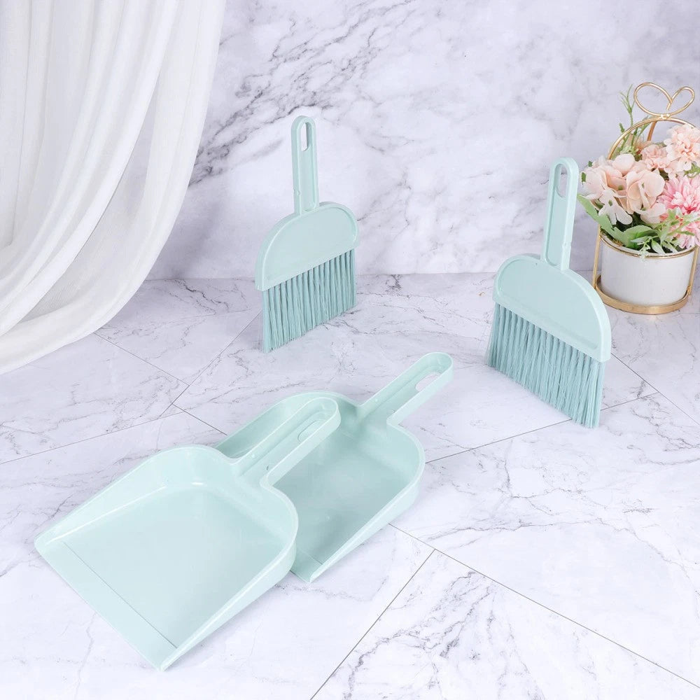 2 Sets Mini Dustpan Broom Brush Hamster Cleaner Tiny for Cage Small