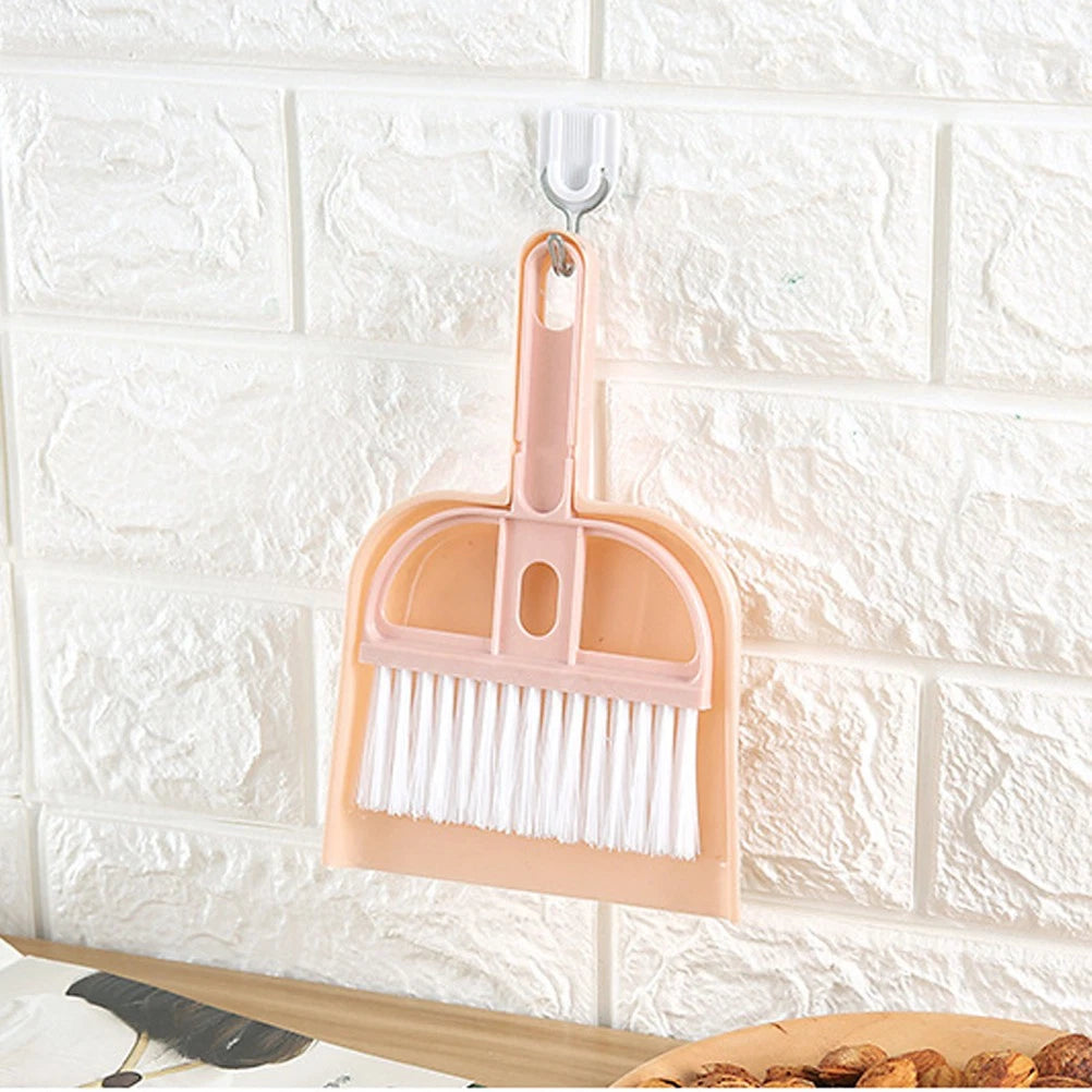 6 Sets Cleaning Artifact Miniature Broom and Dustpan Tiny Desktop