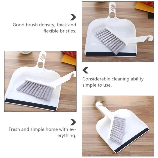 2 Sets Kitchen Cleaning Child Dust Supplies Table Dustpan and Brush