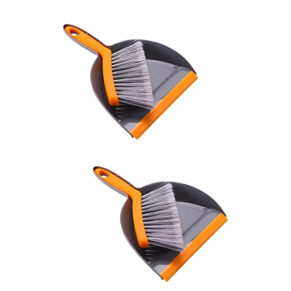 2 Pack Mini Broom Set Desktop Dustpan and Brush Sets Small Handheld