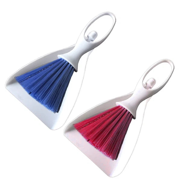 2 Sets Desktop Broom Portable Dustpan Brush Cleaner Cleaning Utensils