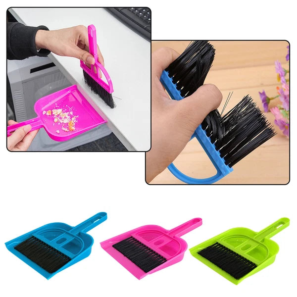 3 Pack Mini Hand Broom and Dustpan Set Cleaning Tools for Desk Car Pet Cage