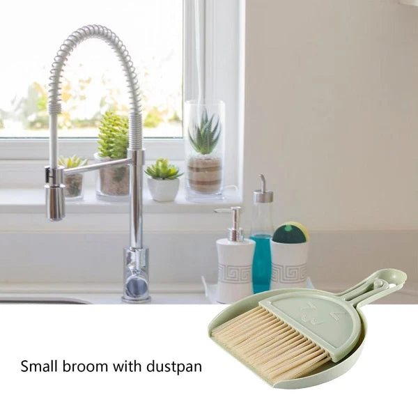 1Set Mini Hand Cleaning Broom And Dustpan Set Small Dust Pans With Brush