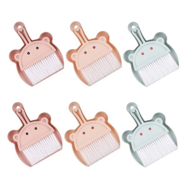6 Sets Desktop Cleaning Broom Mini Dustpan and Brush Table Keyboard Cleaner
