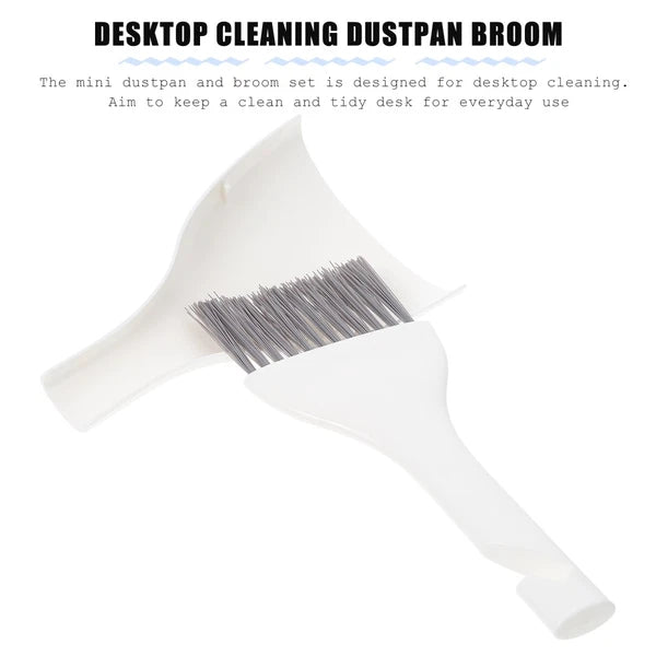 2 Sets Mini Dustpan Broom Desktop Small Cleaner Cleaning Brush for