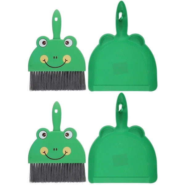 2 Sets Desktop Cleaning Brush Portable Mini Broom Dustpan And Small