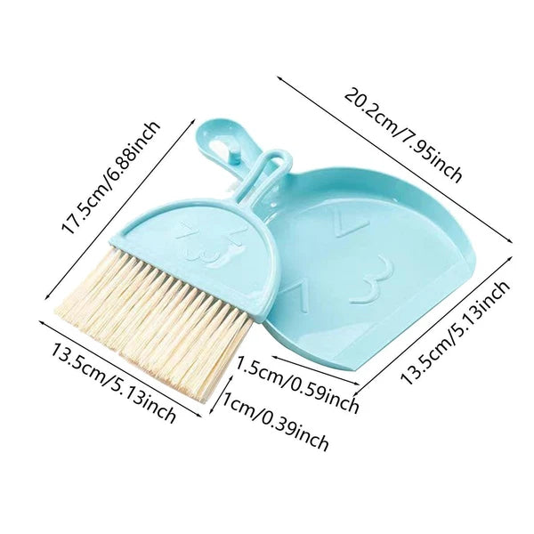 1Set Mini Hand Cleaning Broom And Dustpan Set Small Dust Pans With Brush