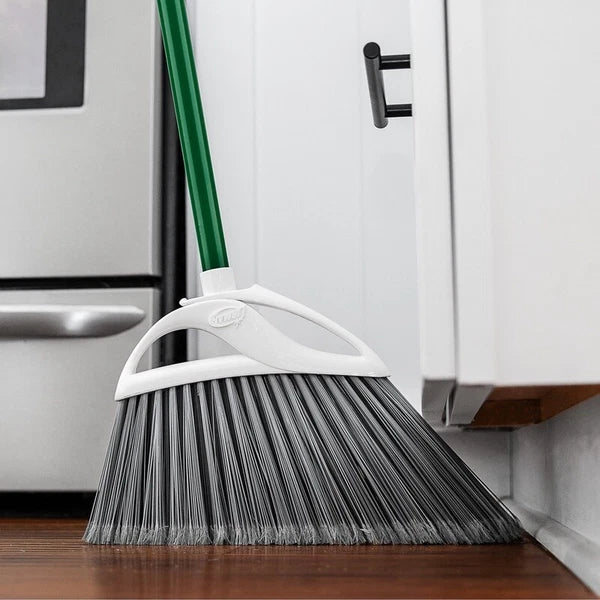 Angle Broom & Dust Pan Set Heavy Duty Cleaning Tools Indoor & Outdoor Use Green