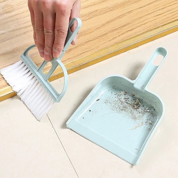 6 Sets Cleaning Artifact Set Broom With Shovel Small Dustpan-
