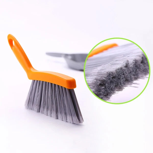 2 Pack Mini Broom Set Desktop Dustpan and Brush Sets Small Handheld