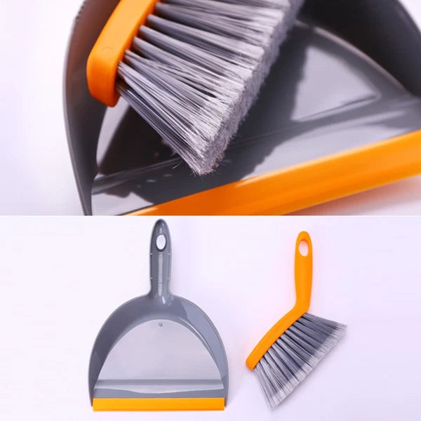 2 Count Mini Broom Set Dust Pan and Brush Sets Brushes Hand Dustpan